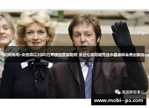 约阿希姆·安德森以3000万英镑加盟富勒姆 重返伦敦同城死敌水晶宫转会费创新高